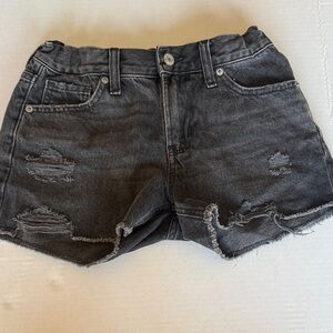 GAP Charcoal Distressed Denim Shorts